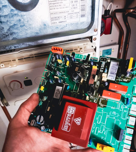 Central heating boiler circuit board